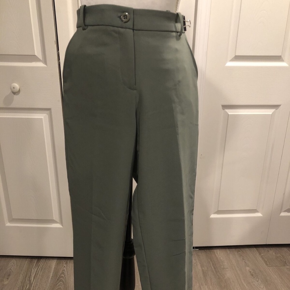 HAVE Sage Green Flat Front Straight Leg Pants
